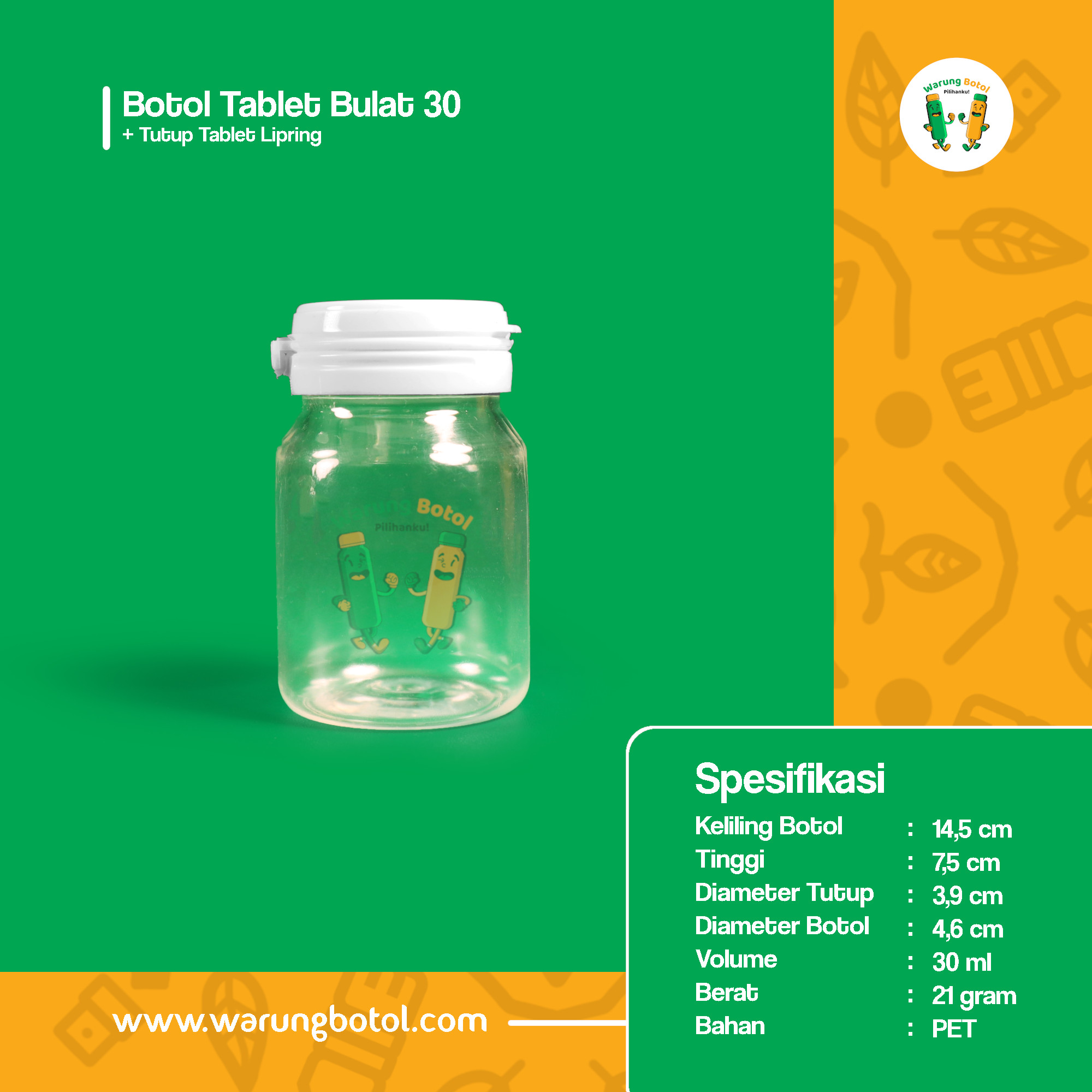 distributor toko jual botol plastik untuk obat kimia tablet kapsul herbal 30ml bening murah terdekat bandung jakarta bogor bekasi