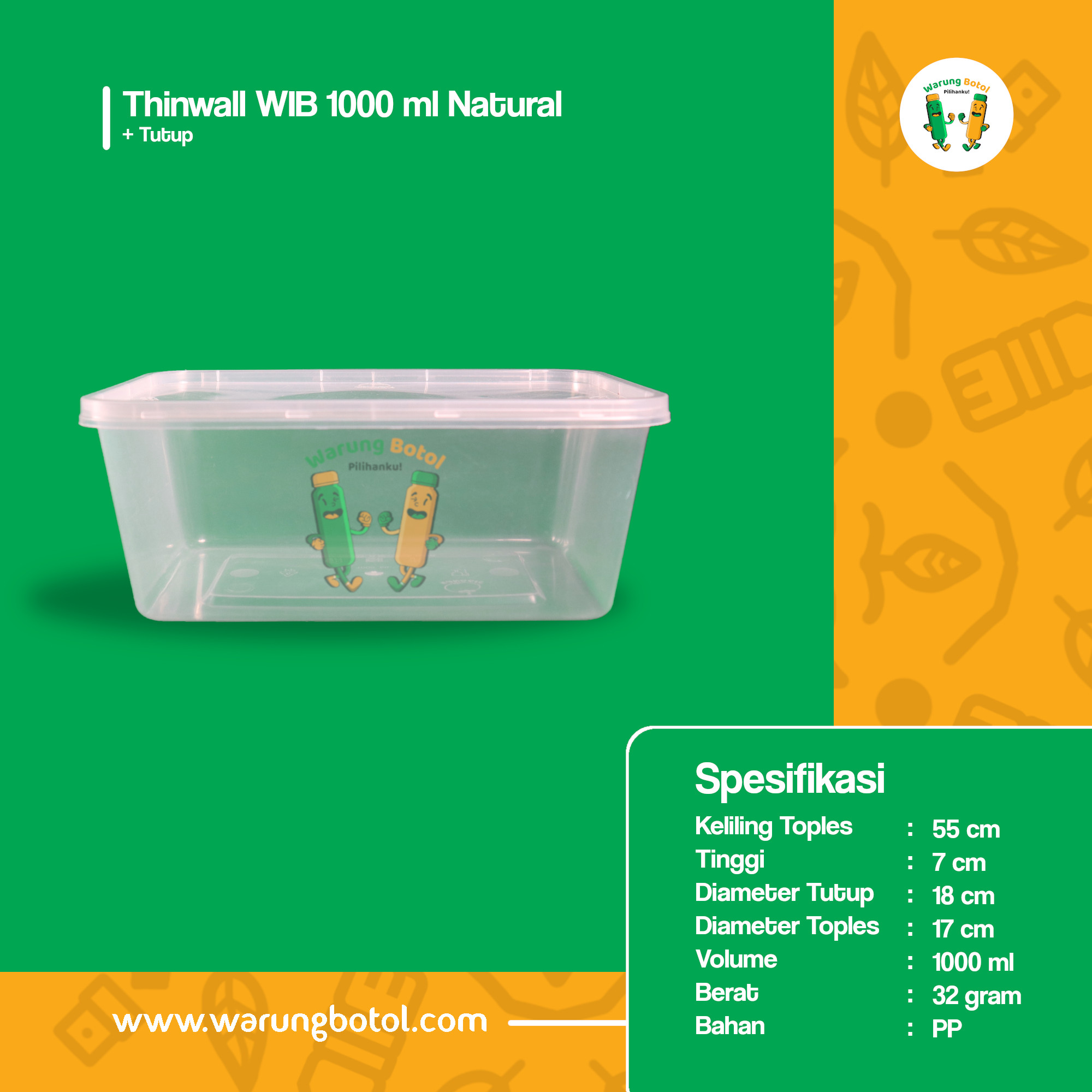 distributor toko jual thinwall kotak persegi panjang murah 1000ml 1 liter untuk kemasan makanan kebab salad terdekat di bandung jakarta bekasi bogor