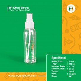 Foto Botol BR 100 ml Bening - Tutup Pump Treatment