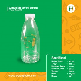 Foto Botol Cantik SN 350 ml Bening