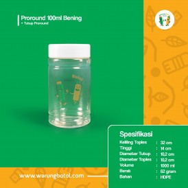 Foto Botol Proround 100 ml Bening