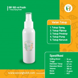 Foto BR LI 100 ml Bening - Tutup Spray Putih