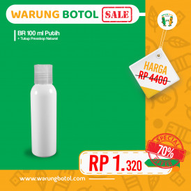 Foto (SALE) BR 100 ml Putih - Tutup Presstop Natural