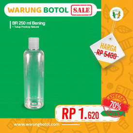 Foto (SALE) BR 250 ml Bening - Tutup Presstop Natural