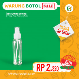Foto (SALE) Botol BR 100 ml Bening - Tutup Pump Treatment